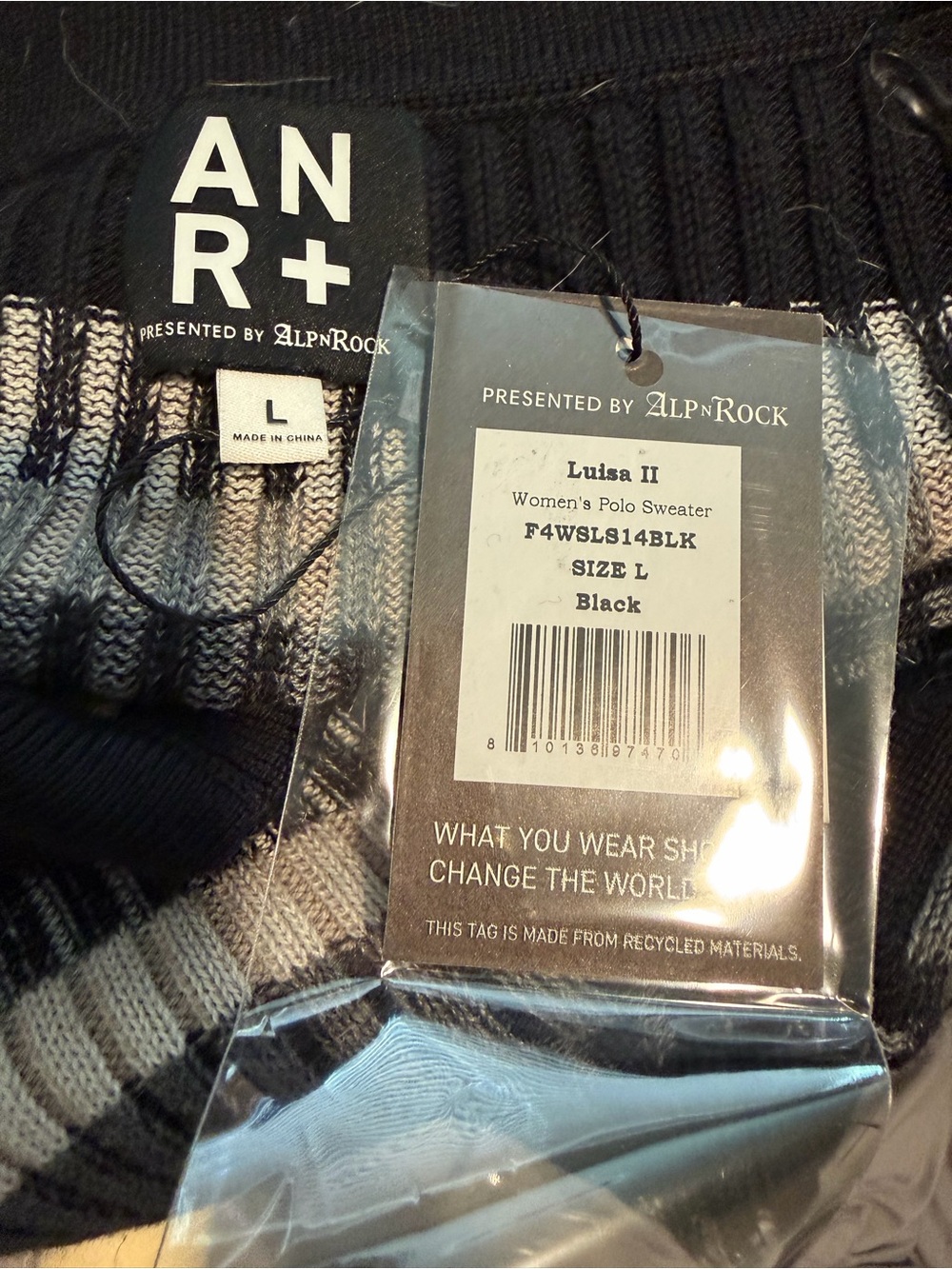 Alp N Rock Luisa Polo Sweater Black Large - Picture 5 of 6
